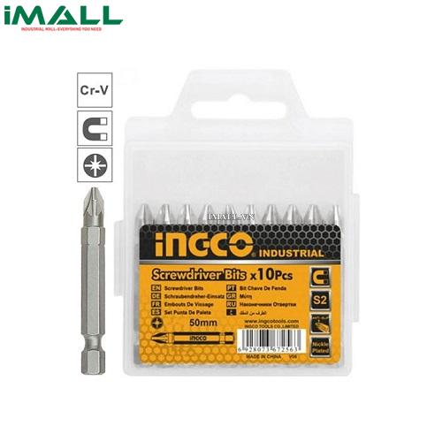 Bộ mũi vít bake (PZ2x50mm) 10 mũi INGCO SDB11PZ223
