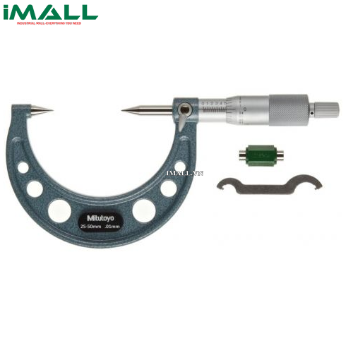 Panme đo ngoài cơ khí đầu nhọn Mitutoyo 112-202 (25-50mm/ 0.01mm)