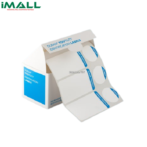 Bộ nhãn dán tiệt trùng gồm : 200 nhãn dán chai (36x70mm) và 200 nhãn dán nắp (30mm) Duran 294010006
