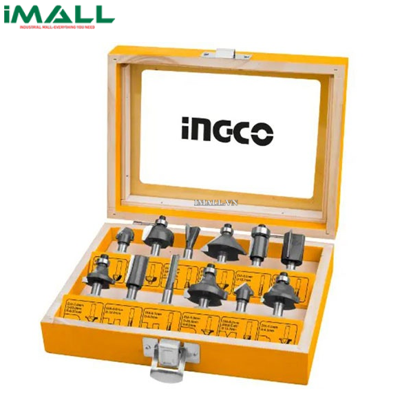 Bộ mũi phay 12 chi tiết Ingco AKRT1201 (6mm)
