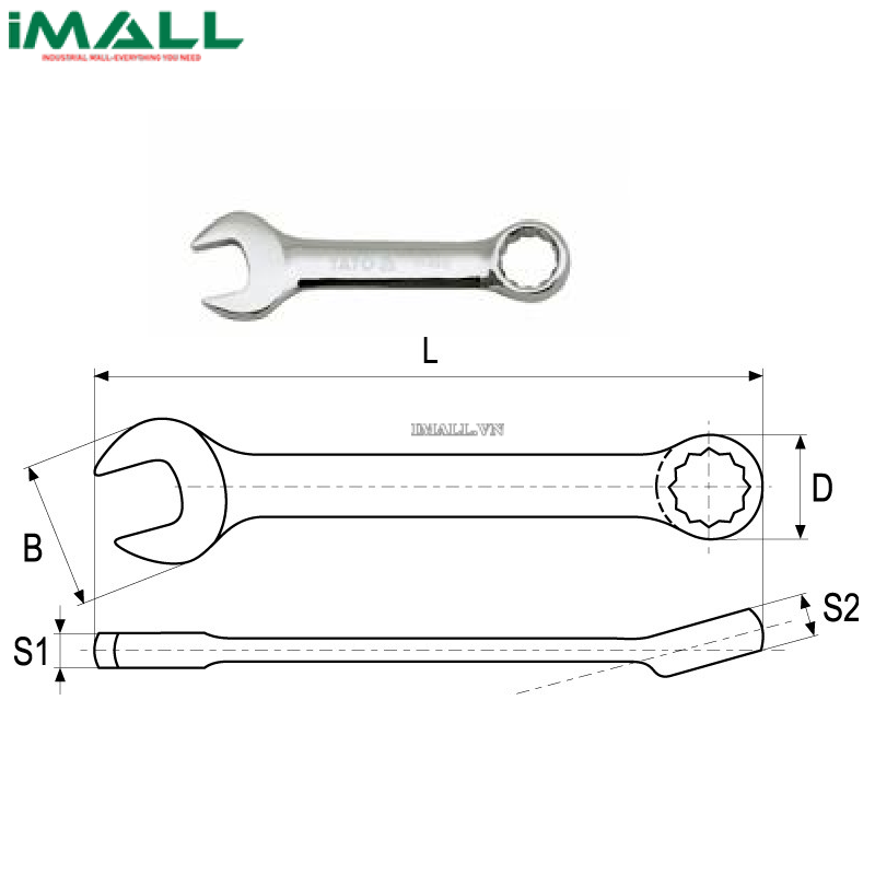 Cờ lê vòng miệng loại ngắn Yato YT-4903(10mm )
