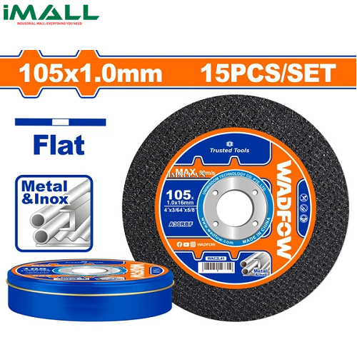 Bộ 15 Đá cắt kim loại 105x1x16mm Wadfow WAC2L41