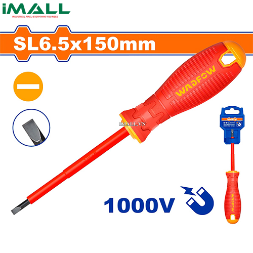 Tua vít dẹp cách điện SL6.5x150mm Wadfow WSD7266