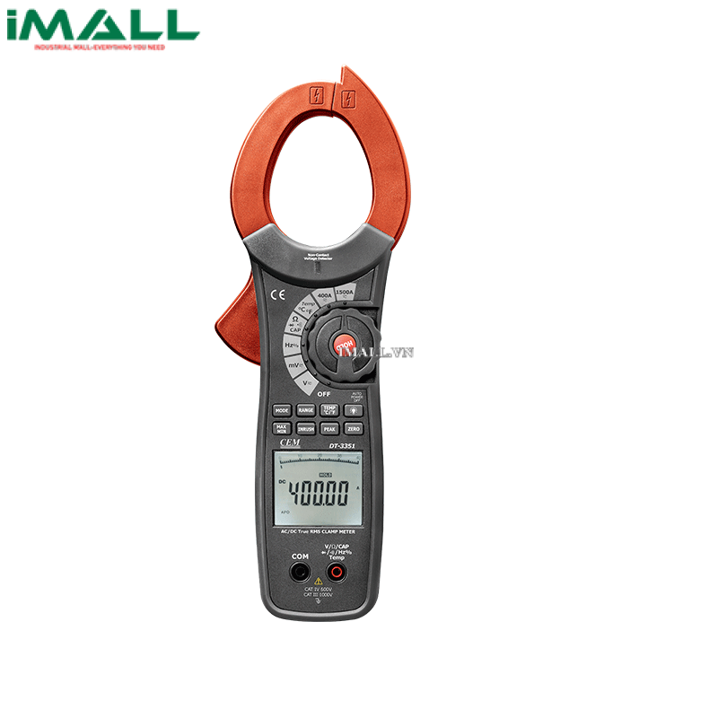 Ampe kìm AC/DC CEM DT-3351 (AC/DC-1500A, AC-1000V, DC-750V True RMS)