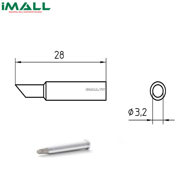 Típ hàn Weller MXT CC 45 (A0202717191, 3.2mm)