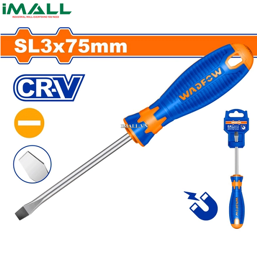Tua vít dẹp SL3x75mm Wadfow WSD1233