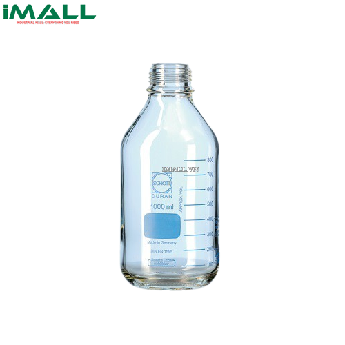 Chai trung tính chịu lực, 500ml không nắp và vòng đệm Duran 1092235