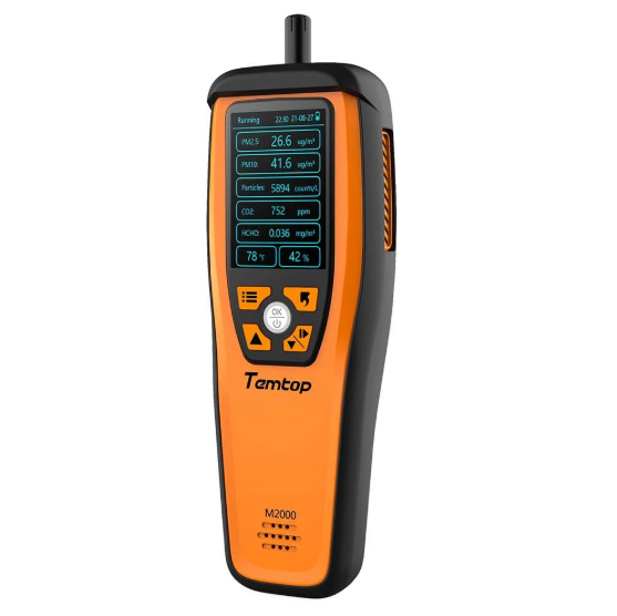 Thiết bị dò chất lượng không khí cầm tay Temtop M2000C 2nd (PM2.5, PM10: 0-999 ug/m3,  CO2: 0-5000 ppm)