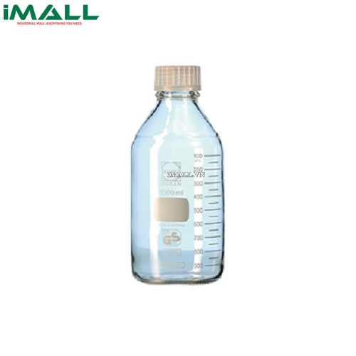 Chai trung tính chịu sốc nhiệt, chia vạch đảo, có nắp và vòng đệm GL 45 500ml Duran 1127077