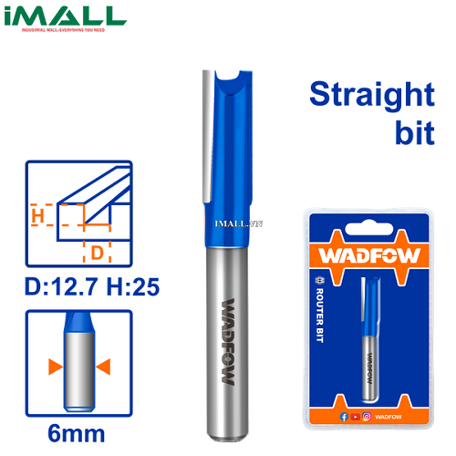 Mũi phay gỗ thẳng 6x8mm Wadfow WRG1402