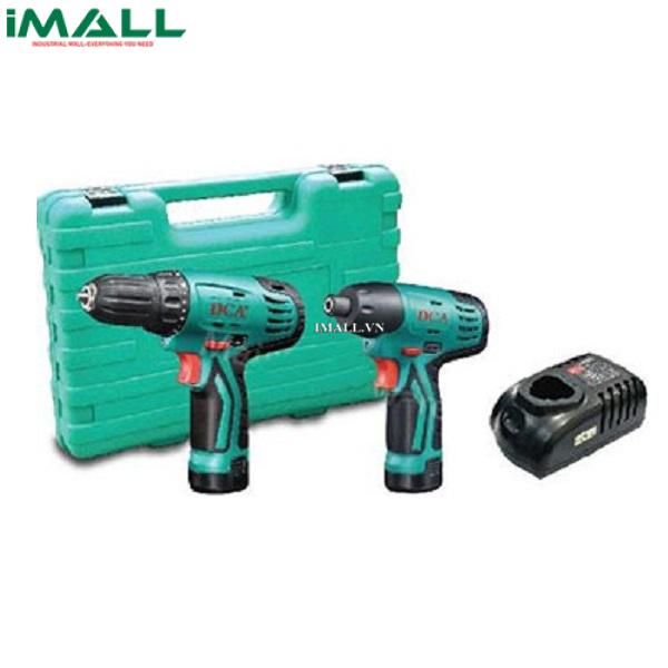 Bộ combo máy khoan vặn vít và khoan búa dùng pin DCA ADKIT01