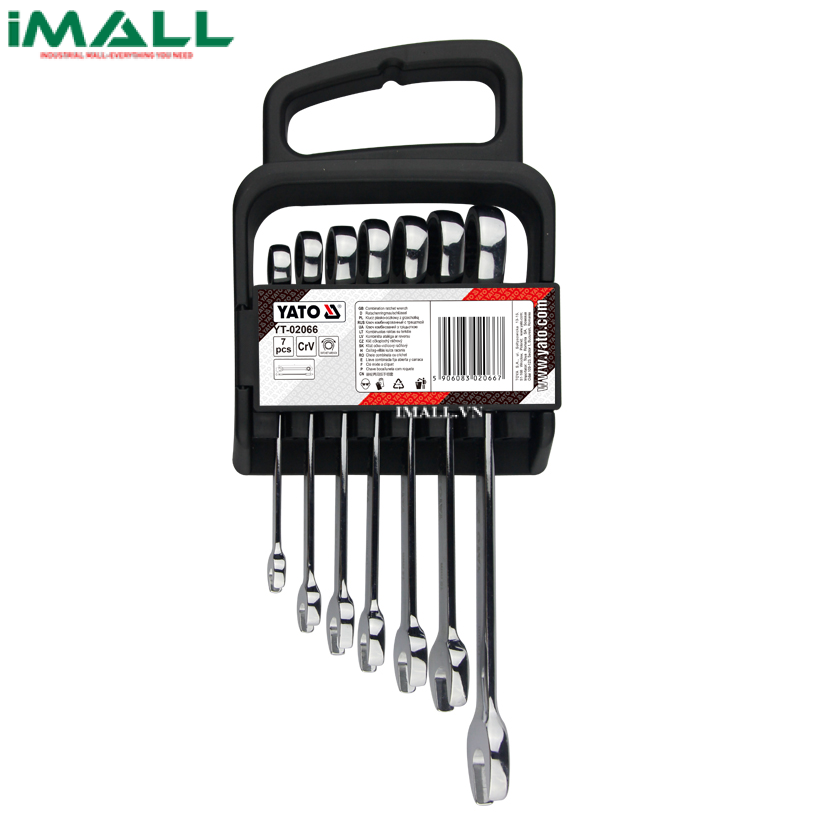 Bộ cờ lê vòng miệng đảo chiều 7 chi tiết Yato YT-02066 (8-18mm)