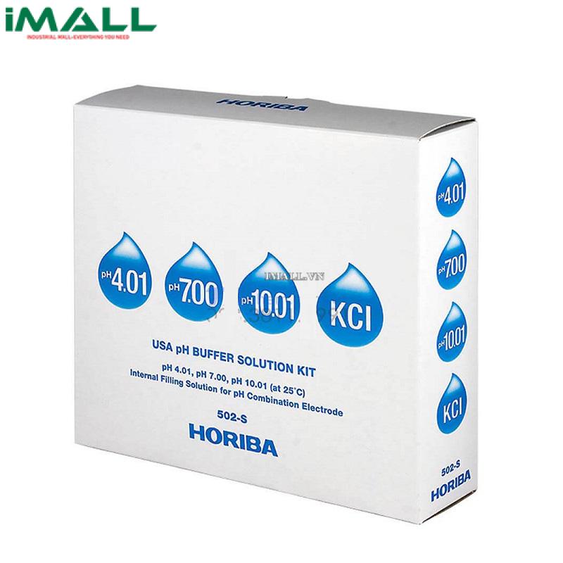 Bộ dung dịch chuẩn pH theo Tiêu chuẩn USA (4.01 / 7.00 / 10.01 / KCl 3.33 M) HORIBA 502-S (chai 250 mL)