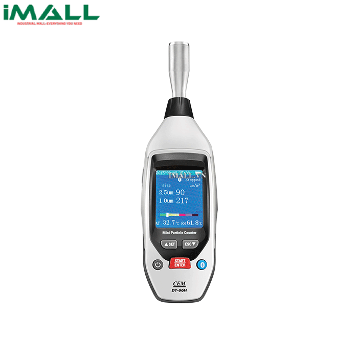 Máy đếm hạt tiểu phân mini &amp; đo HCHO CEM DT-96H (CH: 2.5,10um; PM2.5:0～2000ug/m3;PM10:0～2000ug/m3; HCHO: 0~5.00PPM)