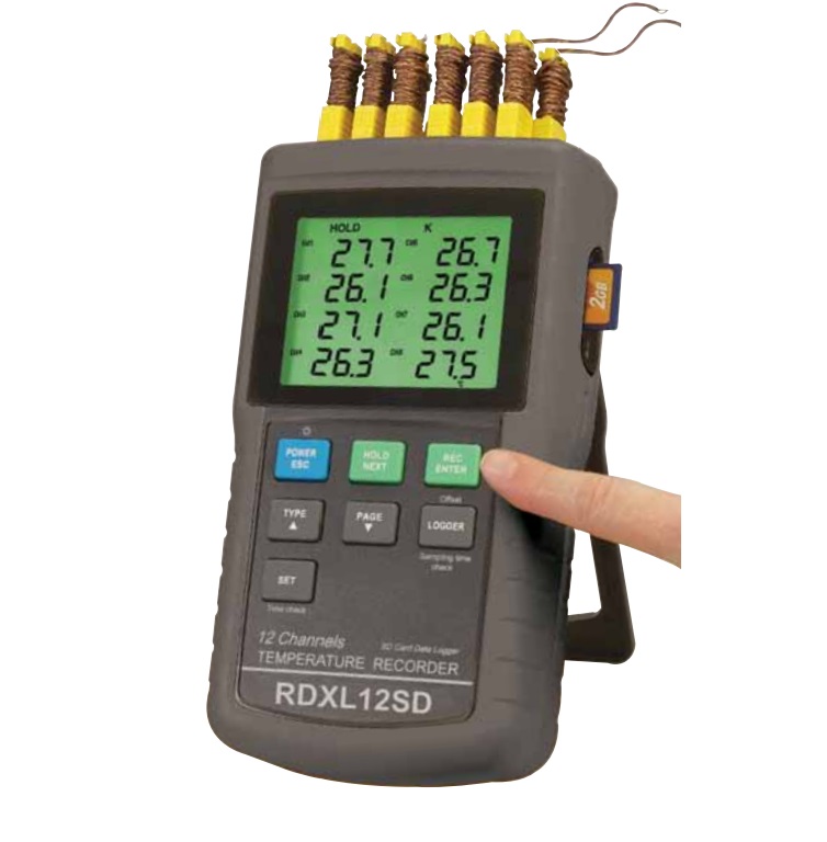 Bộ ghi dữ liệu nhiệt độ 12 kênh OMEGA RDXL12SD (-50.1 ~ 1300 C, SD 2GB)