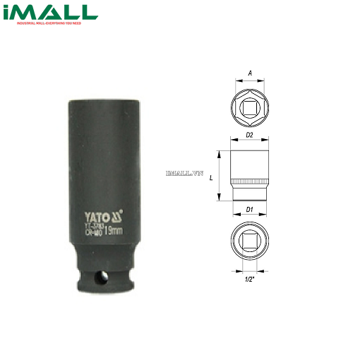 Khẩu rời dài Yato YT-3775 (3/8", 11mm)