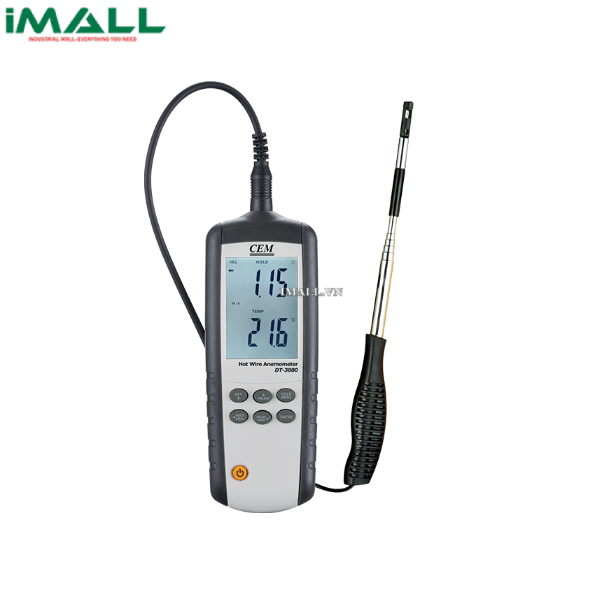 Máy đo tốc độ gió, nhiệt độ môi trường CEM DT-8880A (0.1~25m/s, 0~50ºC)