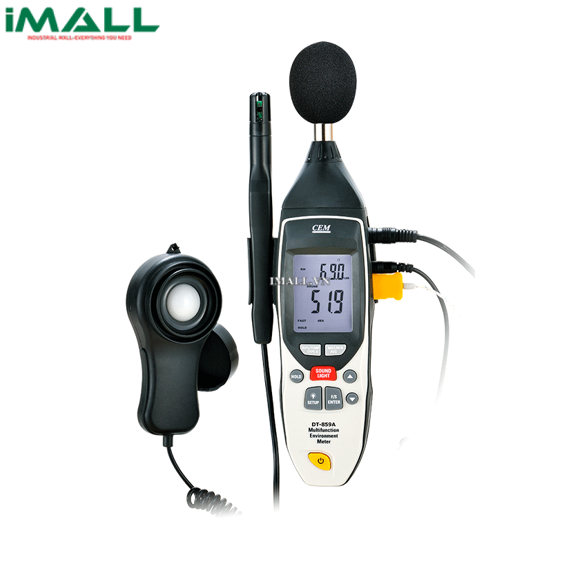 Máy đo môi trường đa năng CEM DT-859A (-200°C ~1372°C(loại K); 30°C~100°C; 0~100%RH)