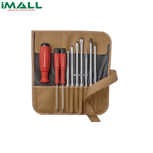 Bộ Tô Vít 10 Chi Tiết Trong Túi Cuộn Màu Nắng Vàng PB Swiss Tools PB 8218.TO