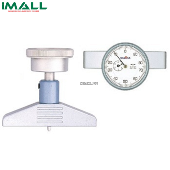 Đồng hồ đo độ sâu kiểu cơ TECLOCK DM-273 (50mm/0.01mm)(Chân sau)