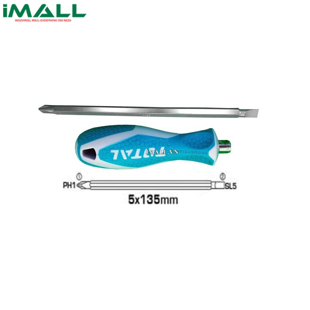 Tuốc nơ vít 2 đầu dẹp và bake Total THT250226