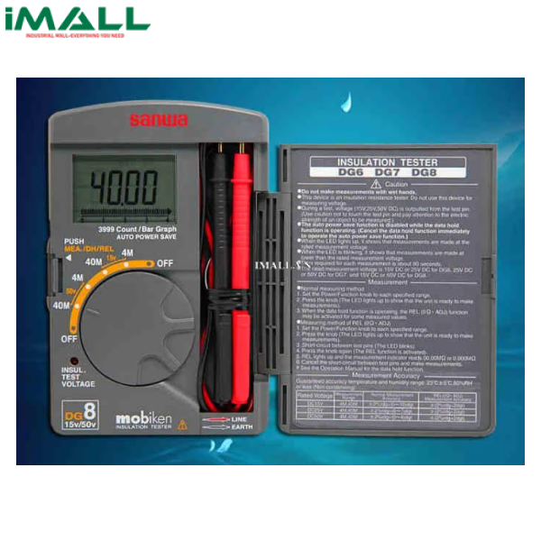 Máy đo điện trở cách điện Sanwa DG8 (15/50V/40MΩ)