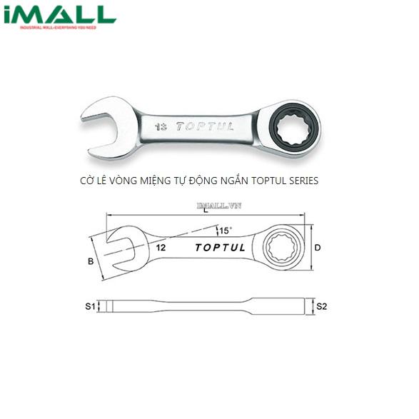 Cờ lê vòng miệng tự động ngắn TOPTUL AOAB0808 (8mm)