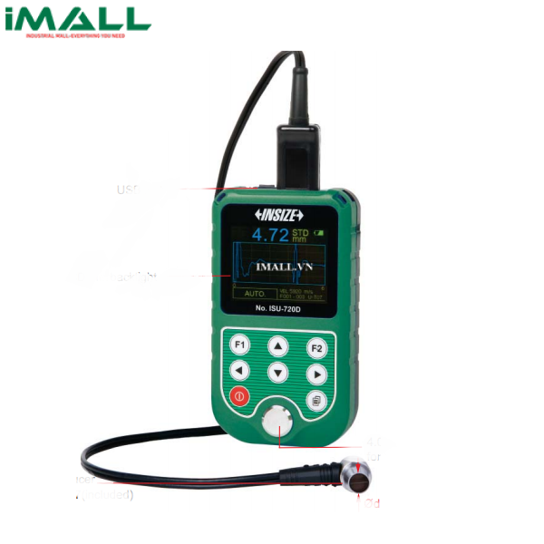 Máy đo độ dày bằng siêu âm INSIZE ISU-720D ((T-E): 1.5-200mm; (E-E): 3-25mm)