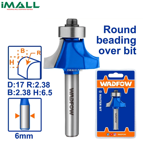 Mũi phay gỗ vát mép 6x6x31mm Wadfow WRG6407