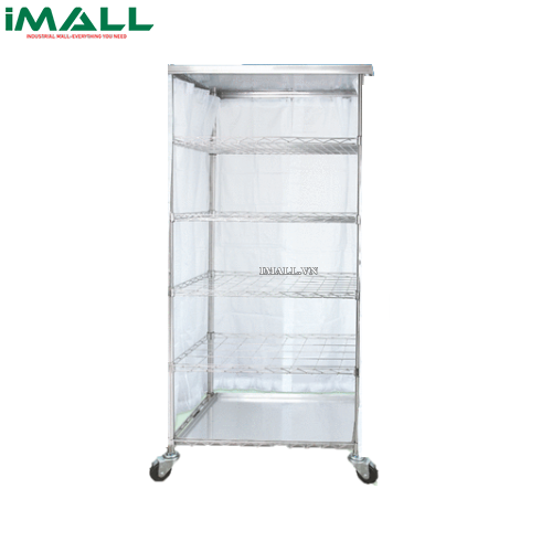 Xe đẩy bằng thép không gỉ (Có màn, 5 tầng, 90 x 45 x h160 cm) SciLab SL.Car7062