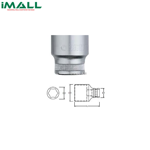 Đầu tuýp 12 PT 1/2" SATA 13616 (27mm)