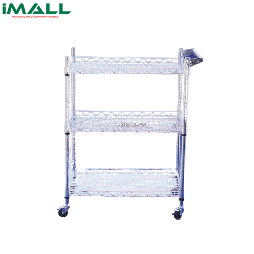 Xe đẩy bằng thép không gỉ (Kiểu kệ dây, 3 ngăn) SciLab SL.Car7042