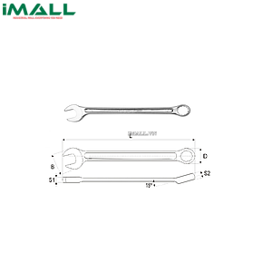 Cờ lê vòng miệng hệ mét Yato YT-5002 (8mm)