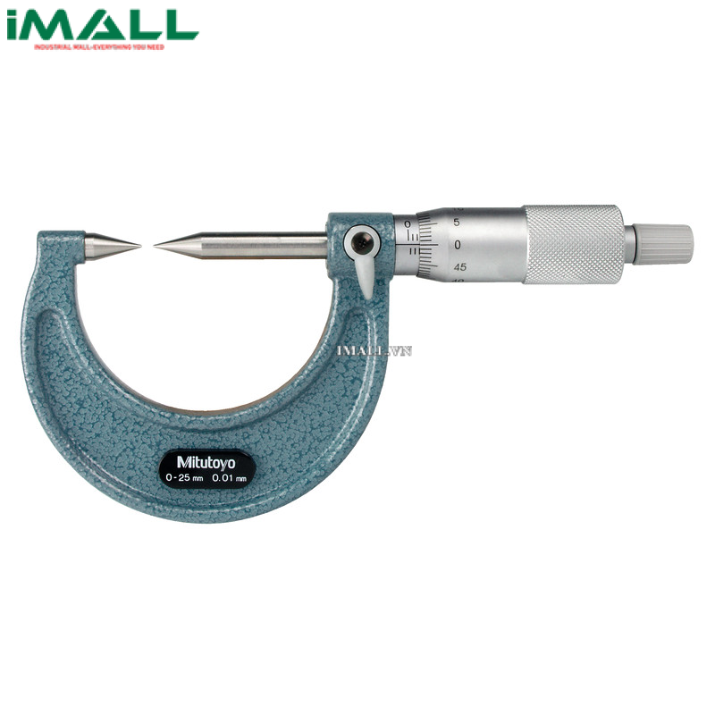 Panme đo ngoài cơ khí đầu nhọn (đầu típ car-bon) Mitutoyo 112-165 (0-25mm/ 0.01mm)