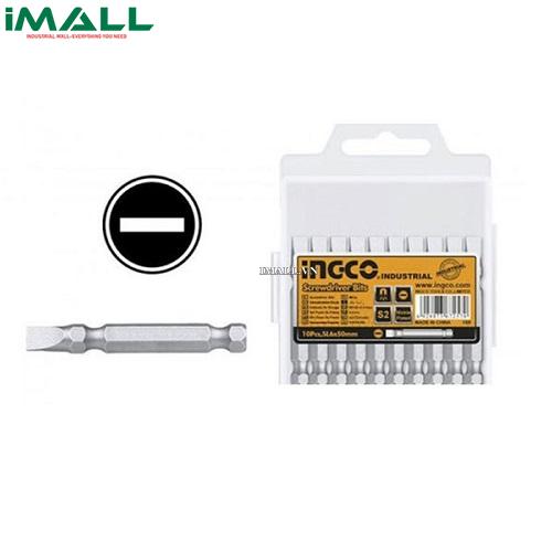 Bộ mũi vít dẹp (SL8x50mm) 10 mũi INGCO SDB11SL623