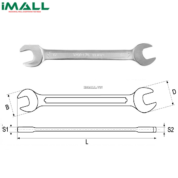 Cờ lê 2 đầu miệng hệ inch Yato YT-4833 (5/8" x 11/16")