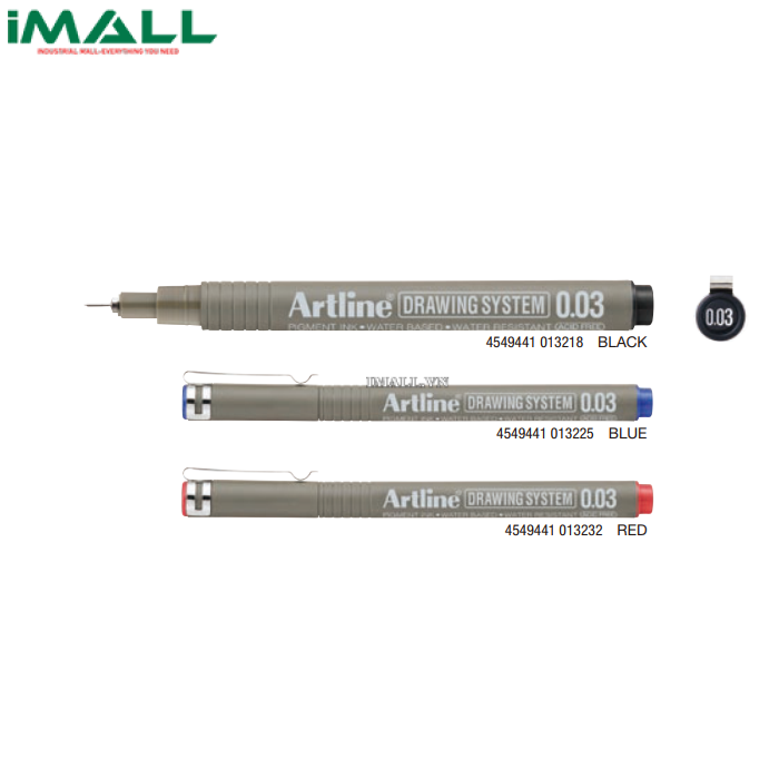 Bút lông kim màu đỏ Artline Drawing System EK-2303N (0.03mm)
