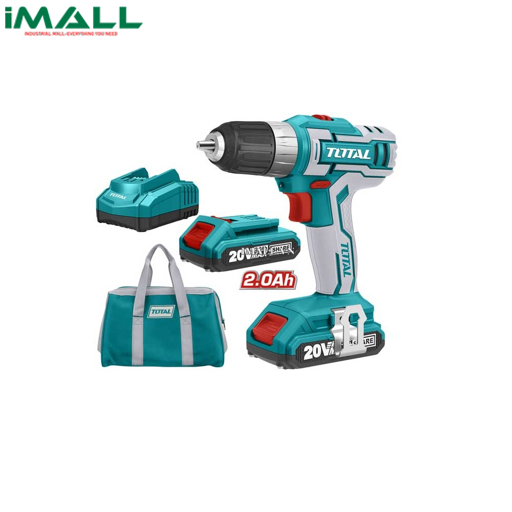 Máy khoan vặn vít dùng pin (20V) 47 chi tiết Total TDLI2002