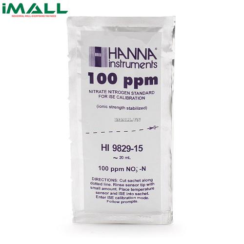 Dung Dịch Hiệu Chuẩn Nitrat 100ppm Dạng Gói 20mL (25 Gói) HANNA HI9829-15