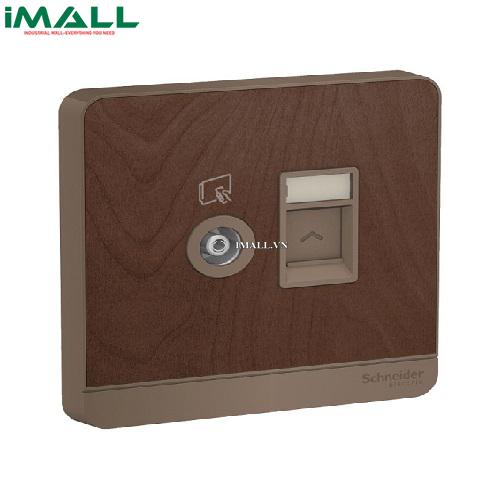 Ổ cắm TV và ổ cắm mạng cat5e Schneider E8332TVRJS5_WD_G19
