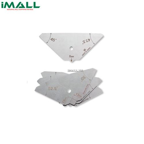 Dưỡng đo góc vát giới hạn Chính hãng – Bộ 4 thước, Khoảng đo 45-62.5° Niigata Seiki WAL4562