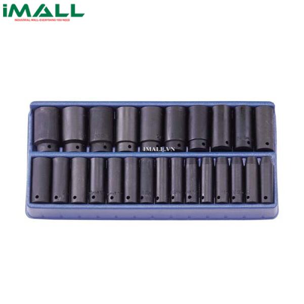 Bộ Khẩu Loại Dài Dùng Cho Súng 1/2" GENIUS TF-425MD ( 25 Chiếc 8mm~32mm)