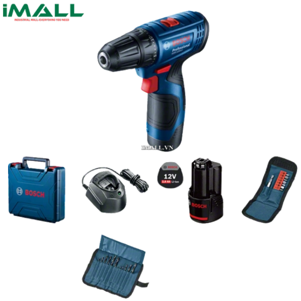 Máy khoan/bắt vít dùng pin BOSCH GSR 120-LI(set) (SET) (12V-1.5 Ah, 06019G80K2)