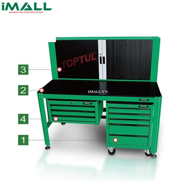 Bộ bàn nguội chuyên dùng có đồ nghề 157 chi tiết TOPTUL TAAA1607 + TAAD1602 + TCAB0501 + GCAZ0005
