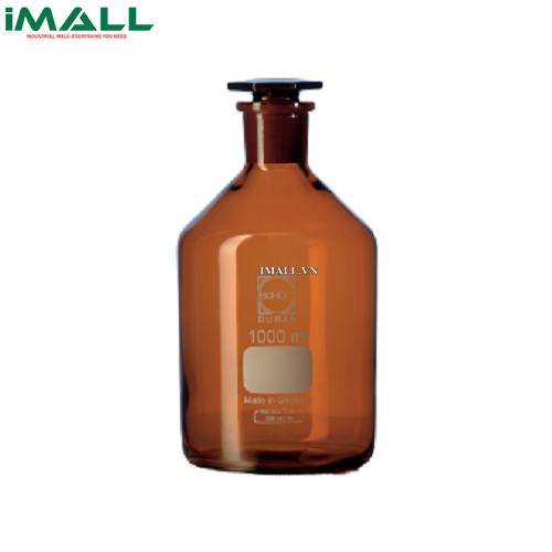 Chai nâu cổ hẹp nút thủy tinh 250ml, 19/26 Duran 211683603