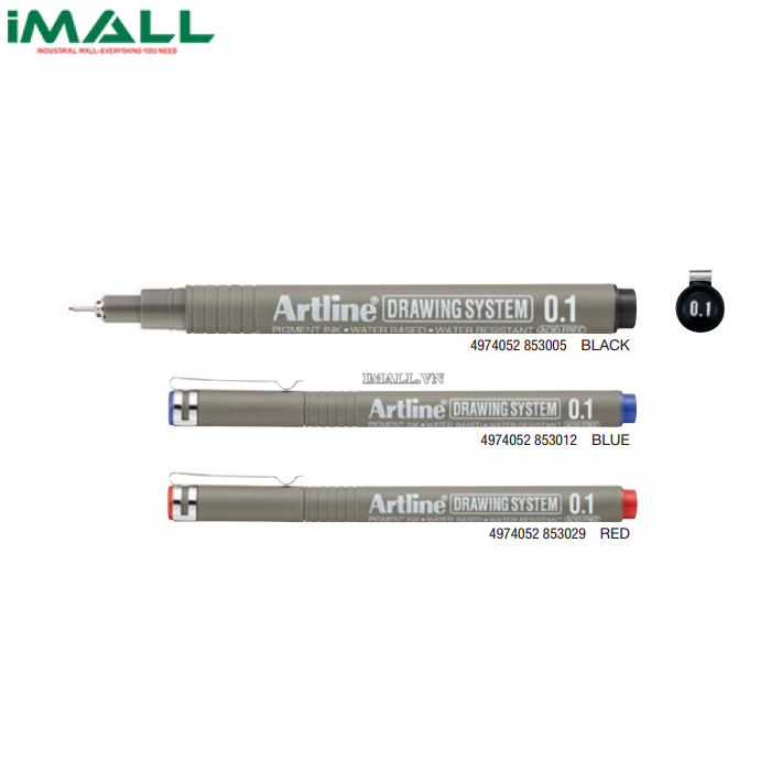 Bút lông kim màu đỏ Artline Drawing System EK-231N (0.1mm)