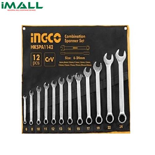 Bộ cờ lê vòng miệng 12 chi tiết (6-24mm) INGCO HKSPA1142