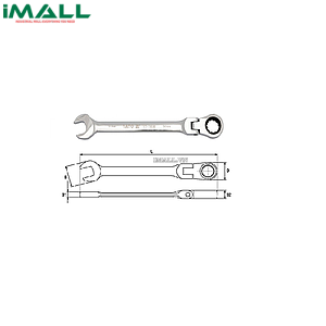 Cờ lê vòng miệng tự động lắc léo Yato YT-0279 (18mm)