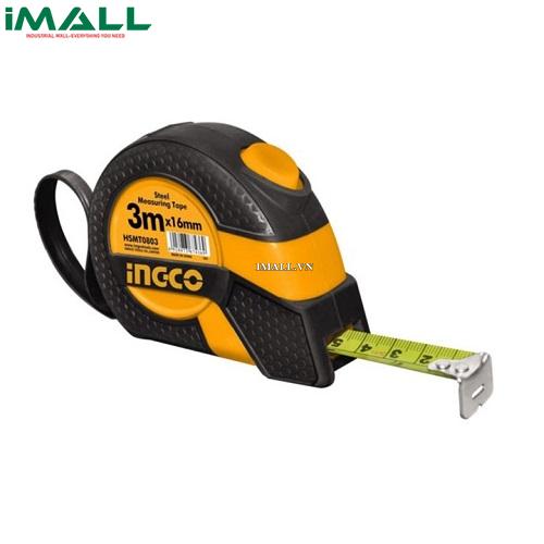 Thước cuộn thép nền vàng (3m x 16mm) INGCO HSMT0803