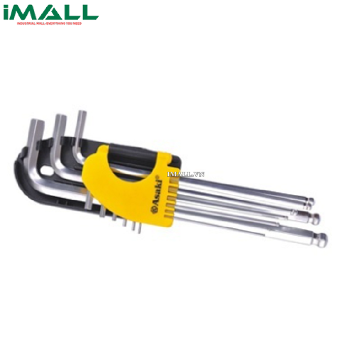 Bộ lục giác đầu bi 9 cây Asaki AK-7401 (1.5-10mm)